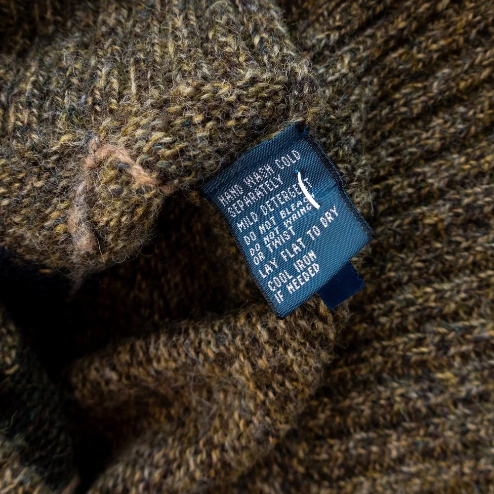Polo Ralph Lauren Wool Argyle Sweater Vest Mens Medium Brown V Neck 100% Wool